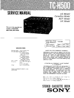 Sony TC-H500 - Service Manual 